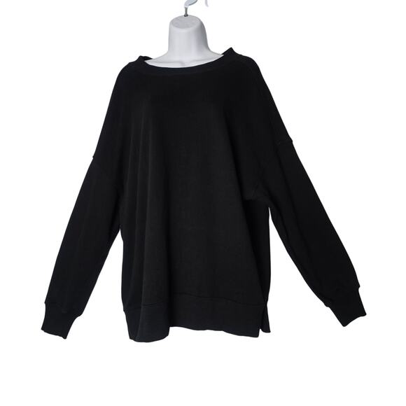 aerie Sweaters - Aerie Black Bow Back Sweatshirt Women’s XS Cozy Fall Loungewear Pullover Top